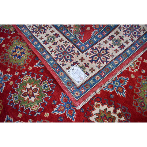 Rood kazak vloerkleed - 300x196 cm - HANDGEMAAKT