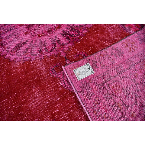 Roze vintage vloerkleed - 295x174 cm - HANDGEMAAKT