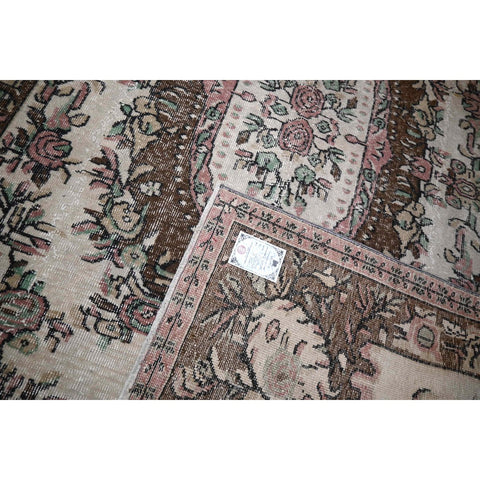 Beige bruin vintage vloerkleed - 267x167 cm - HANDGEMAAKT