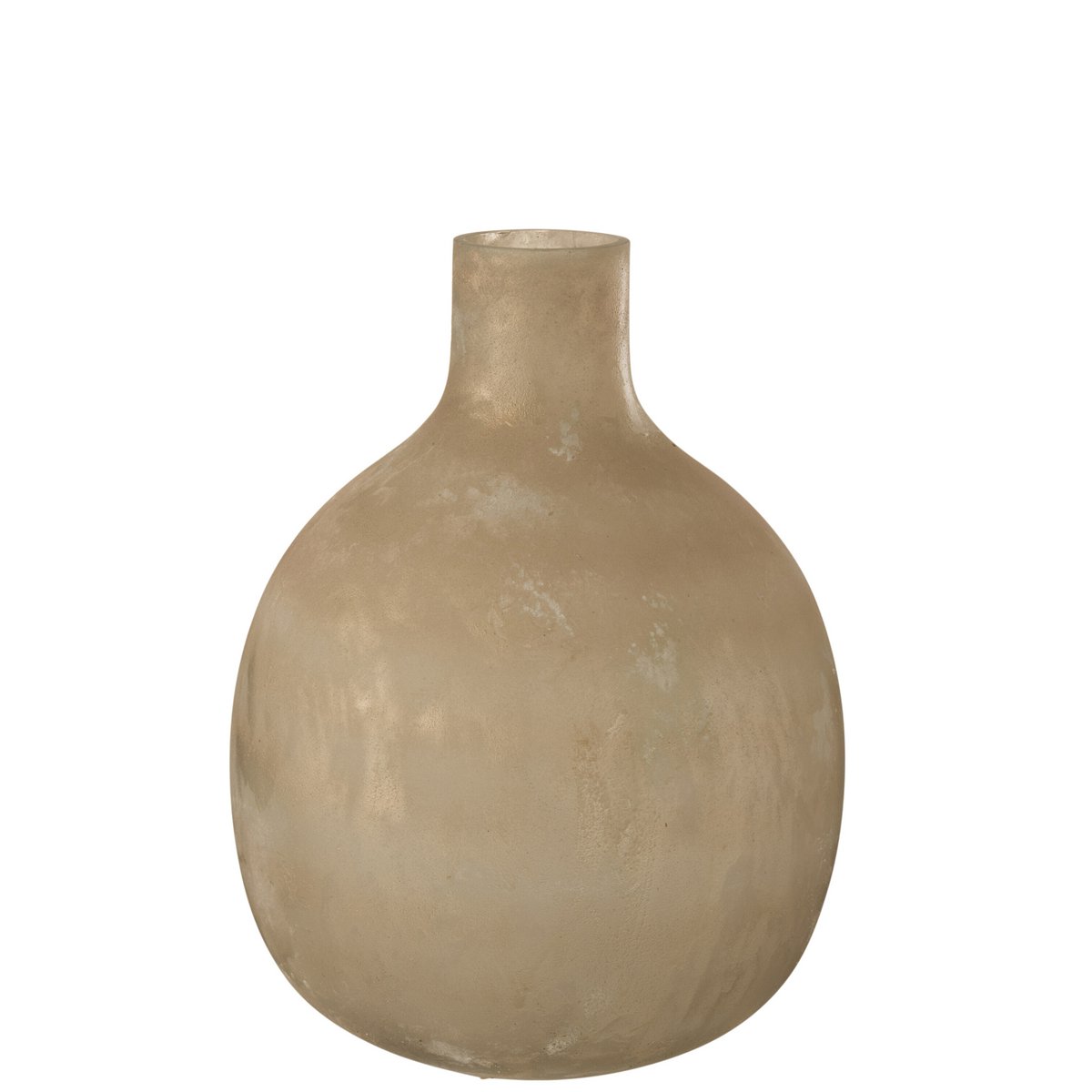 J-Line Vaas Soda Fles Laag Rond Glas Goud