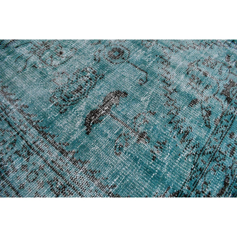 Turkoois vintage vloerkleed - 256x160 cm - HANDGEMAAKT