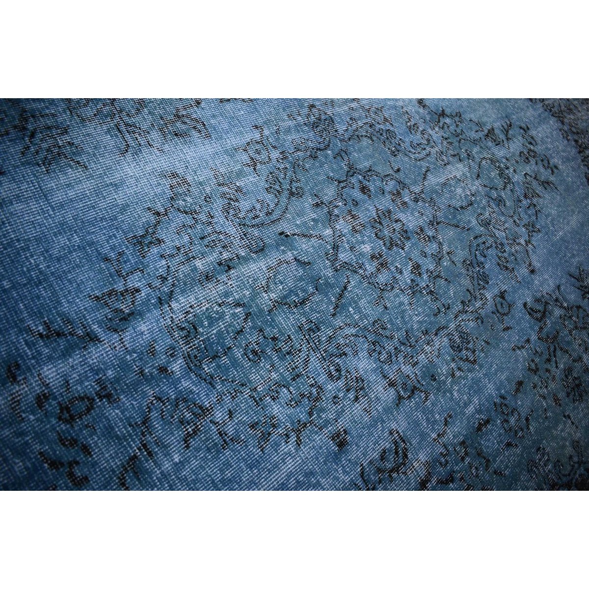 Blauw vintage vloerkleed - 294x165 cm - HANDGEMAAKT