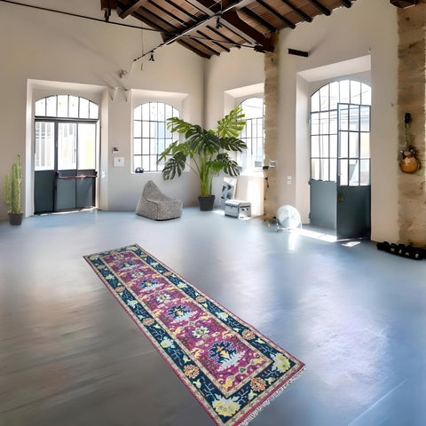 Kleurrijke Azeri loper - 285x80 cm - HANDGEMAAKT