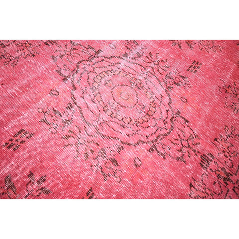Roze vintage vloerkleed - 312x188 cm - HANDGEMAAKT
