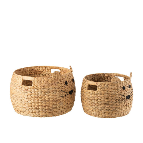 J-Line Manden Kat - waterhyacinth - naturel