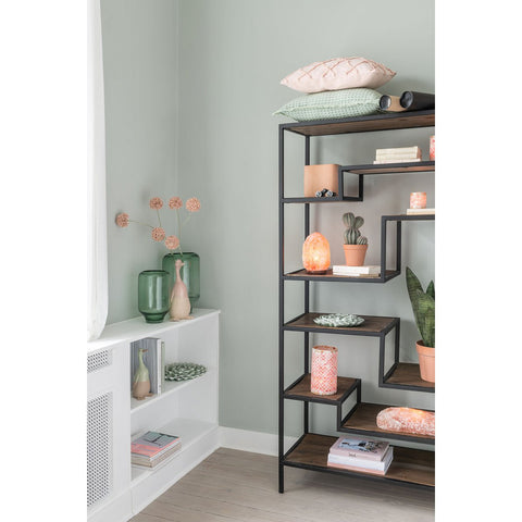 J-Line vaas Nora Op Voet Rond - glas - lichtgroen - L - 36.00 cm hoog