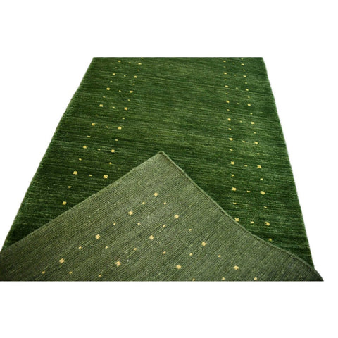 Groene Gabbeh loper - 344x80 cm - HANDGEMAAKT