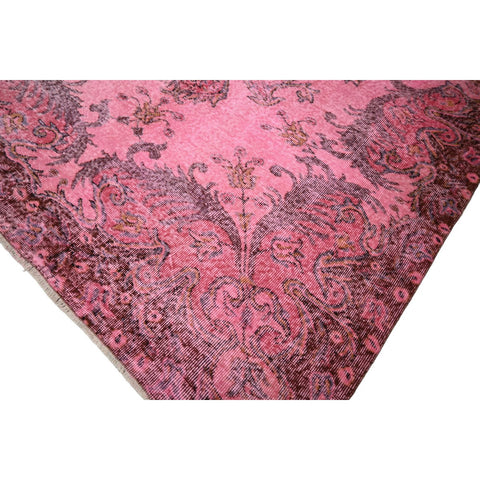 Roze vintage vloerkleed - 286x187 cm - HANDGEMAAKT