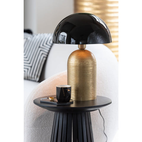 J-Line Lamp Mush Metaal Goud/Zwart