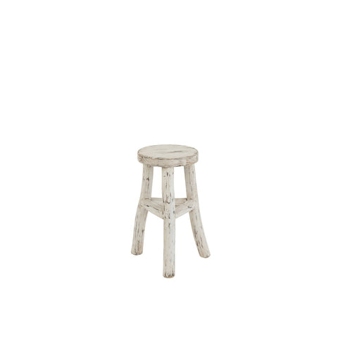 J-Line Kruk Ibiza Rond Hout White Wash