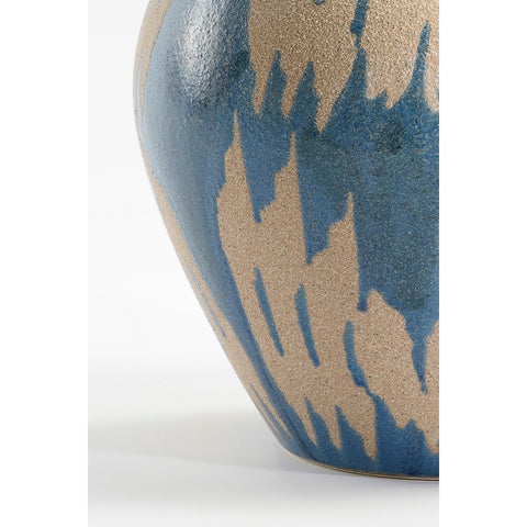 Caldo Vaas - L28 x B28 x H36 cm - Keramiek - Donkerblauw