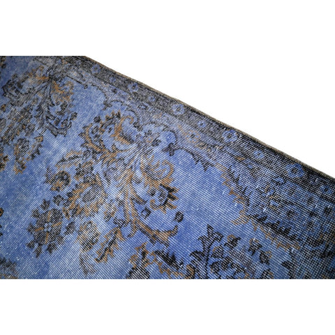 Blauw vintage vloerkleed - 297x175 cm - HANDGEMAAKT