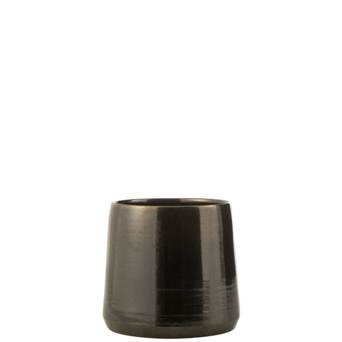 J-Line Bloempot Rond Terra Blinkend Goud  Extra Large