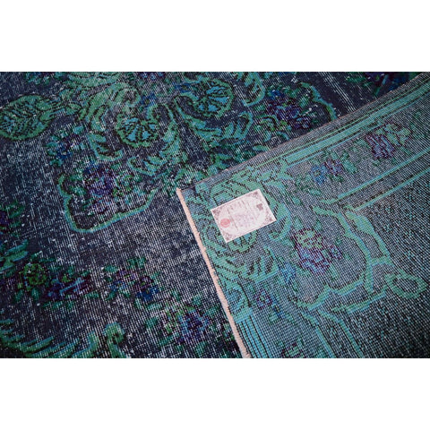 Turquoise vintage vloerkleed - 250x156 cm - HANDGEMAAKT