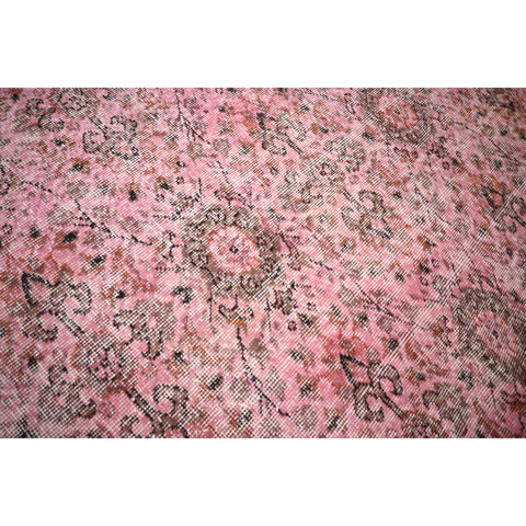 Roze vintage vloerkleed - 220x112 cm - HANDGEMAAKT