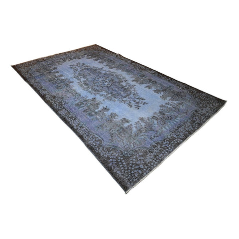 Blauw vintage vloerkleed - 298x178 cm - HANDGEMAAKT
