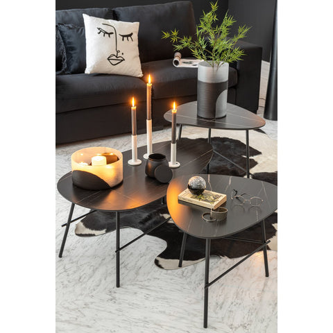 J-Line kaarshouder Circulo Plat - glas - zwart - transparant