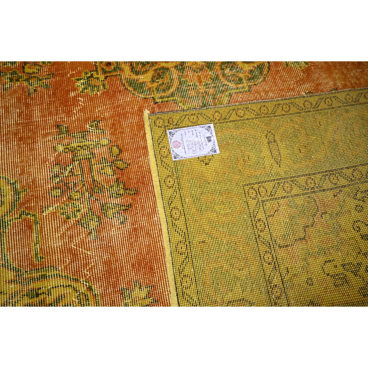 Geel vintage vloerkleed - 270x167 cm - HANDGEMAAKT