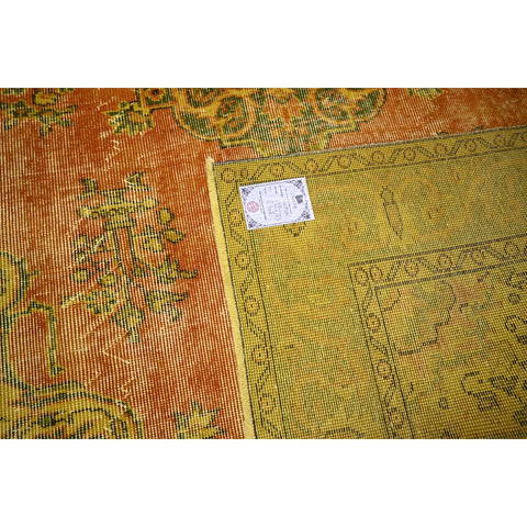 Geel vintage vloerkleed - 270x167 cm - HANDGEMAAKT