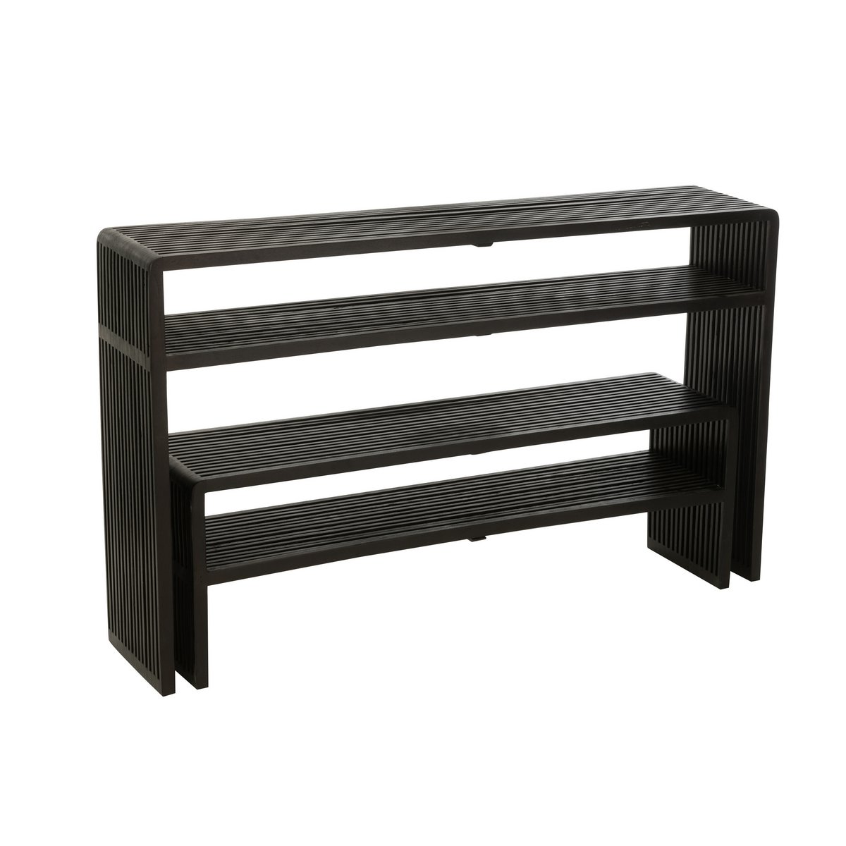 J-Line console Met Schap - hout - zwart