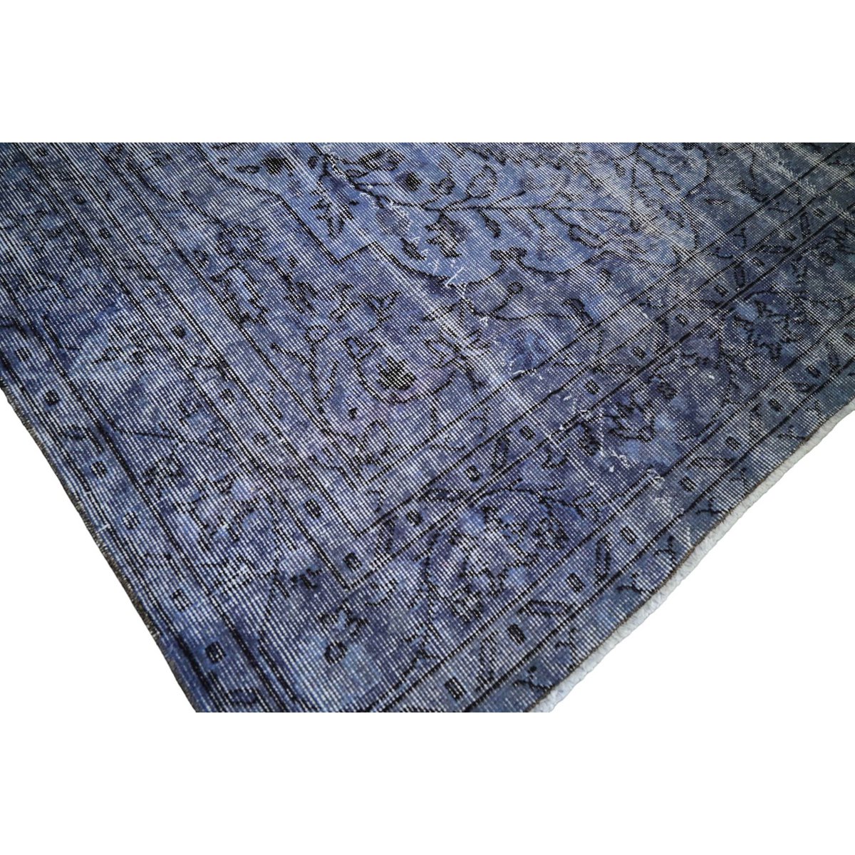 Blauw vintage vloerkleed - 273x160 cm - HANDGEMAAKT