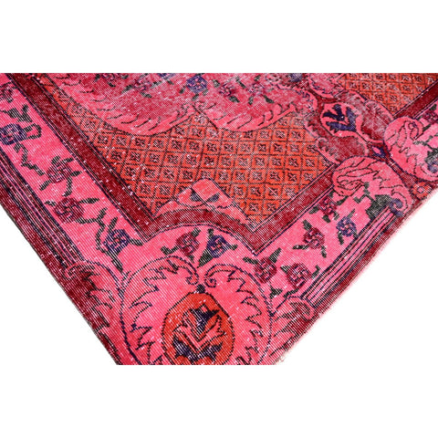 Roze vintage vloerkleed - 252x168 cm - HANDGEMAAKT