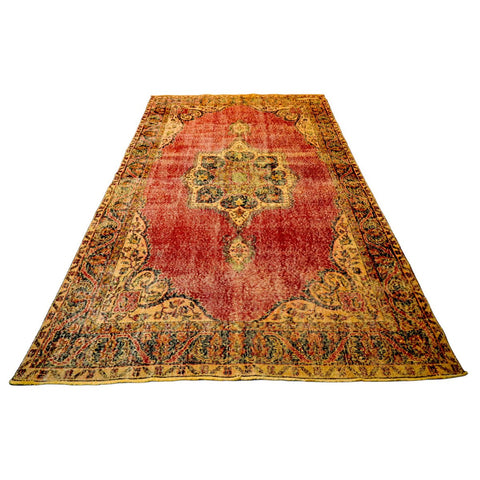 Rood vintage vloerkleed - 273x168 cm - HANDGEMAAKT