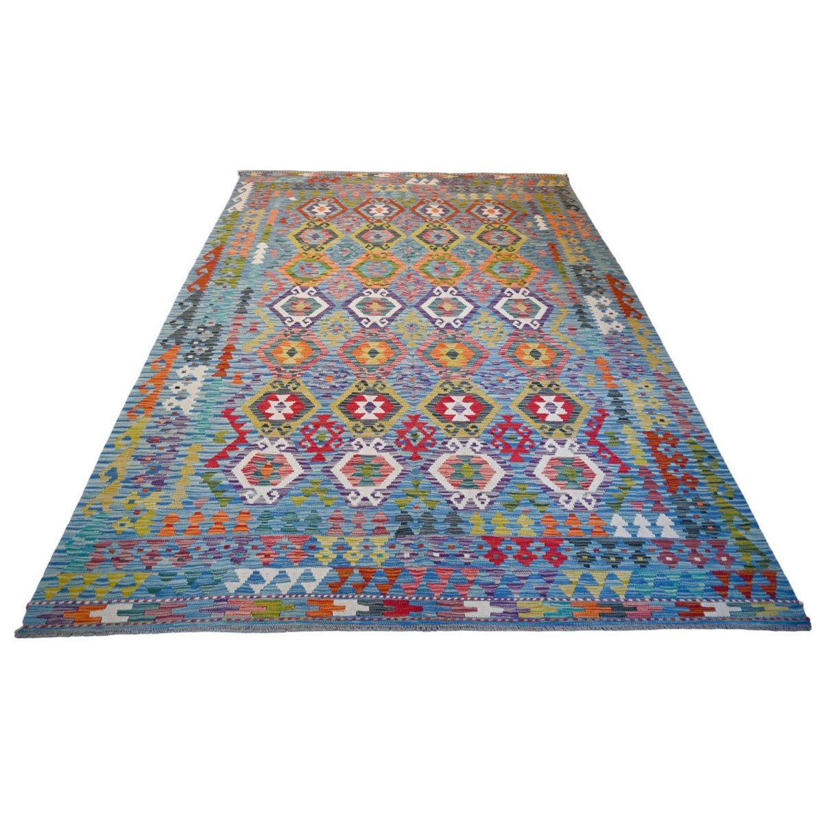 Kleurrijke kelim - 295x205 cm - HANDGEMAAKT