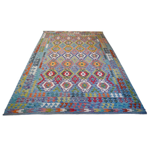 Kleurrijke kelim - 295x205 cm - HANDGEMAAKT