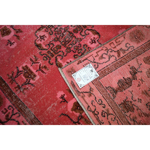 Roze vintage vloerkleed - 203x108 cm - HANDGEMAAKT