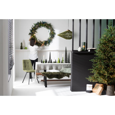 J-Line Hanglamp Ovni Ijzer/Jute Groen Medium