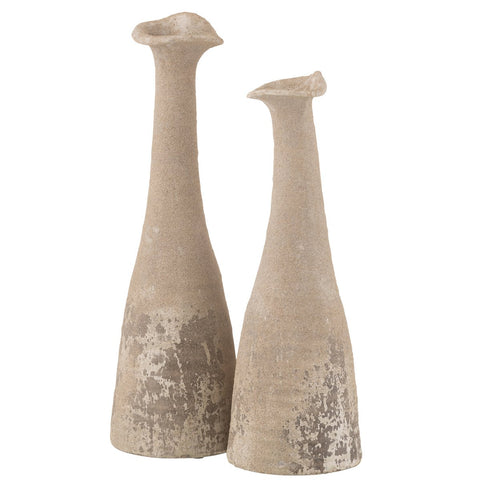 J-Line Vaas Antiek Keramiek Naturel Large