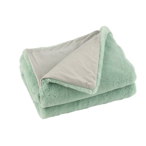 J-Line Plaid Cutie - Fleece Deken – Polyester – 180x130 cm – Munt