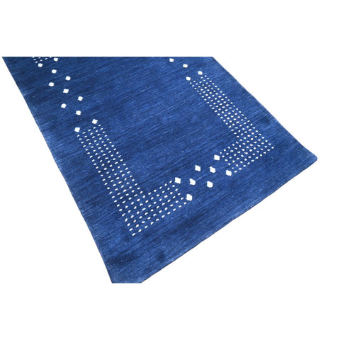 Blauwe Gabbeh loper - 310x80 cm - HANDGEMAAKT