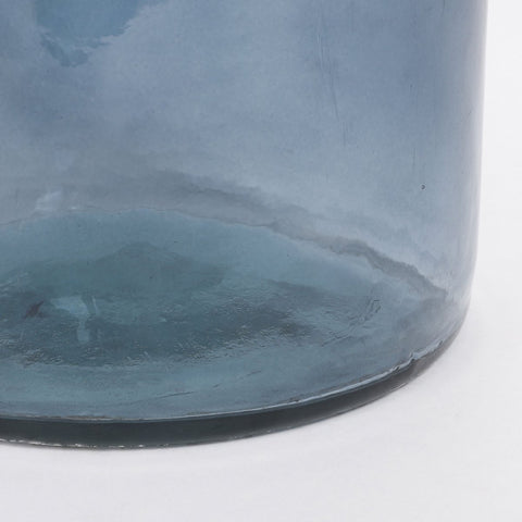 Rioja Fles Vaas - H100 x Ø21 cm - Gerecycled Glas - Lichtblauw