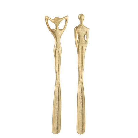 J-Line Schoenlepel Man/Vrouw Aluminium Goud Assortiment Van Twee