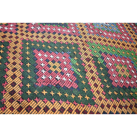 Kleurrijke kelim - 338x180 cm - HANDGEMAAKT