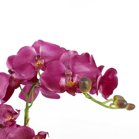 Phalaenopsis Kunstplant in Bloempot Tusca - H66 x Ø38 cm - Paars