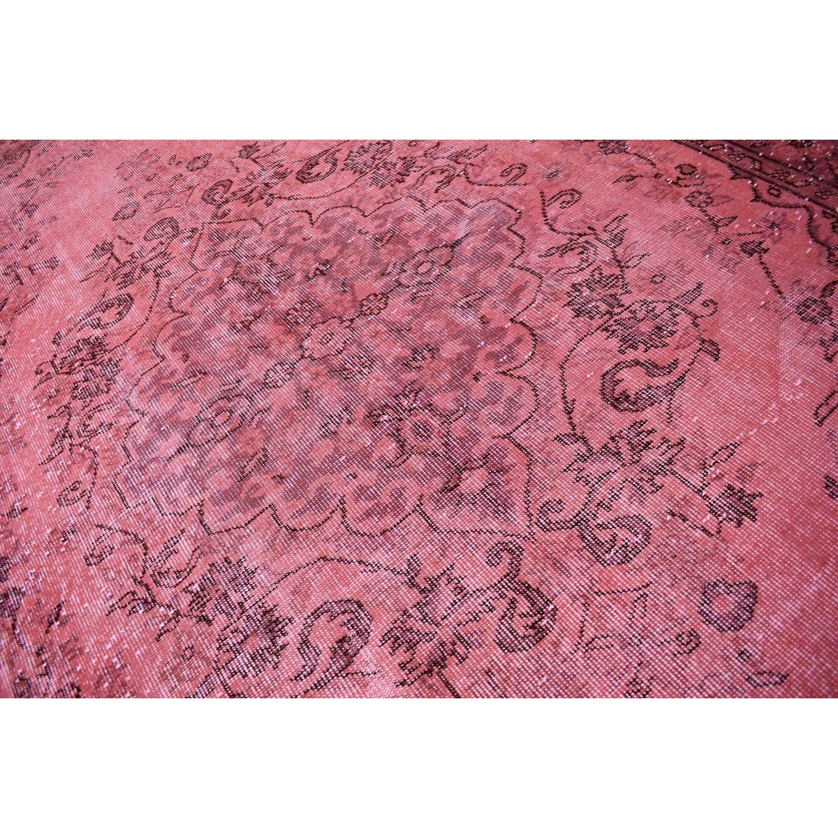 Roze vintage vloerkleed - 300x188 cm - HANDGEMAAKT