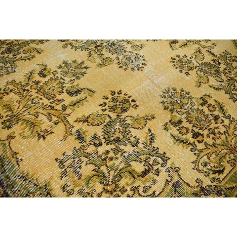Vintage vloerkleed geel - 270x174 cm - HANDGEMAAKT