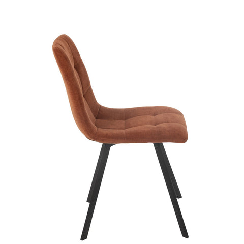 J-Line Eetstoel Clark Metaal/Polyester Roest