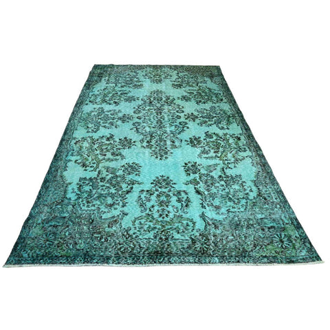 Turquoise vintage vloerkleed - 270x170 cm - HANDGEMAAKT
