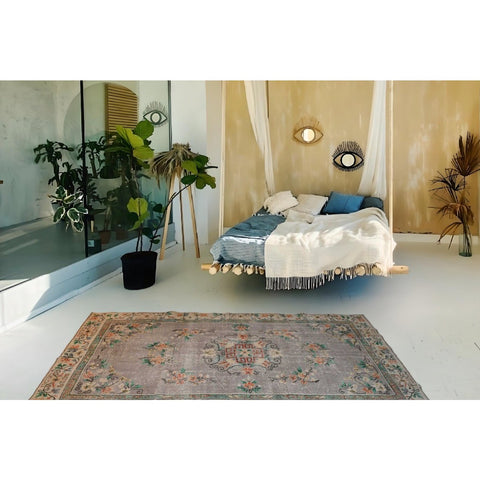 Boho vintage vloerkleed - 275x165 cm - HANDGEMAAKT