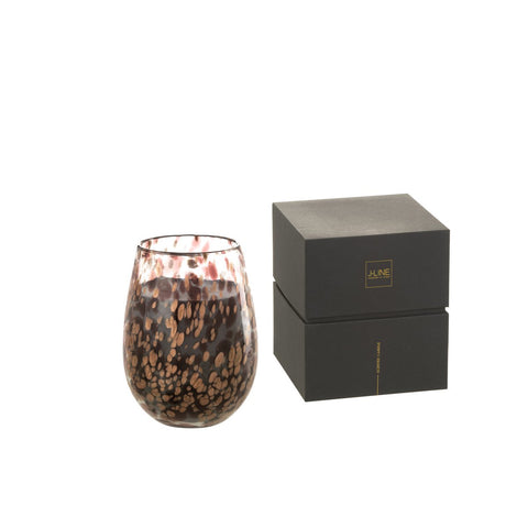 J-Line Geurkaars Mia - zwart/mix - glas - L
