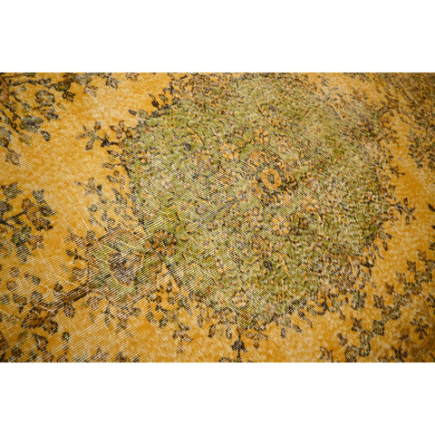 Geel vintage vloerkleed - 290x178 cm - HANDGEMAAKT