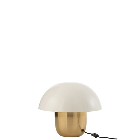 J-Line lamp Paddenstoel - ijzer - wit/goud - small