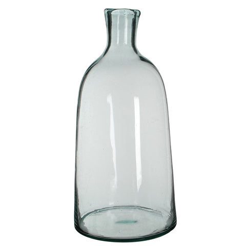 Florine Fles Vaas - H58 x Ø26 cm - Gerecycled Glas - Transparant