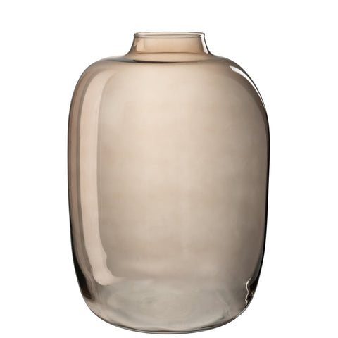 J-Line vaas Cleo - glas - amber - large