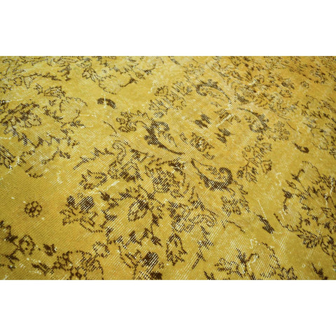Vintage vloerkleed geel - 302x162 cm - HANDGEMAAKT