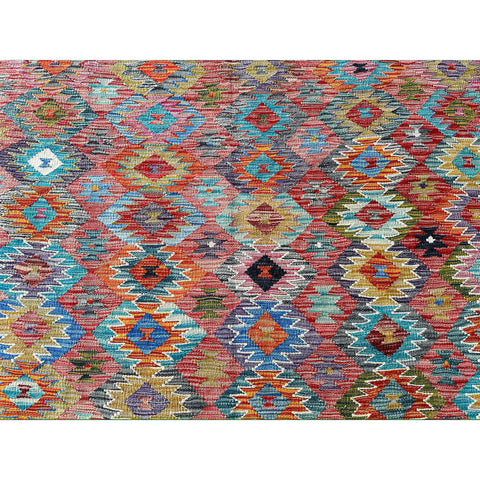 XL Kleurrijke kelim - 400x310 cm - HANDGEMAAKT